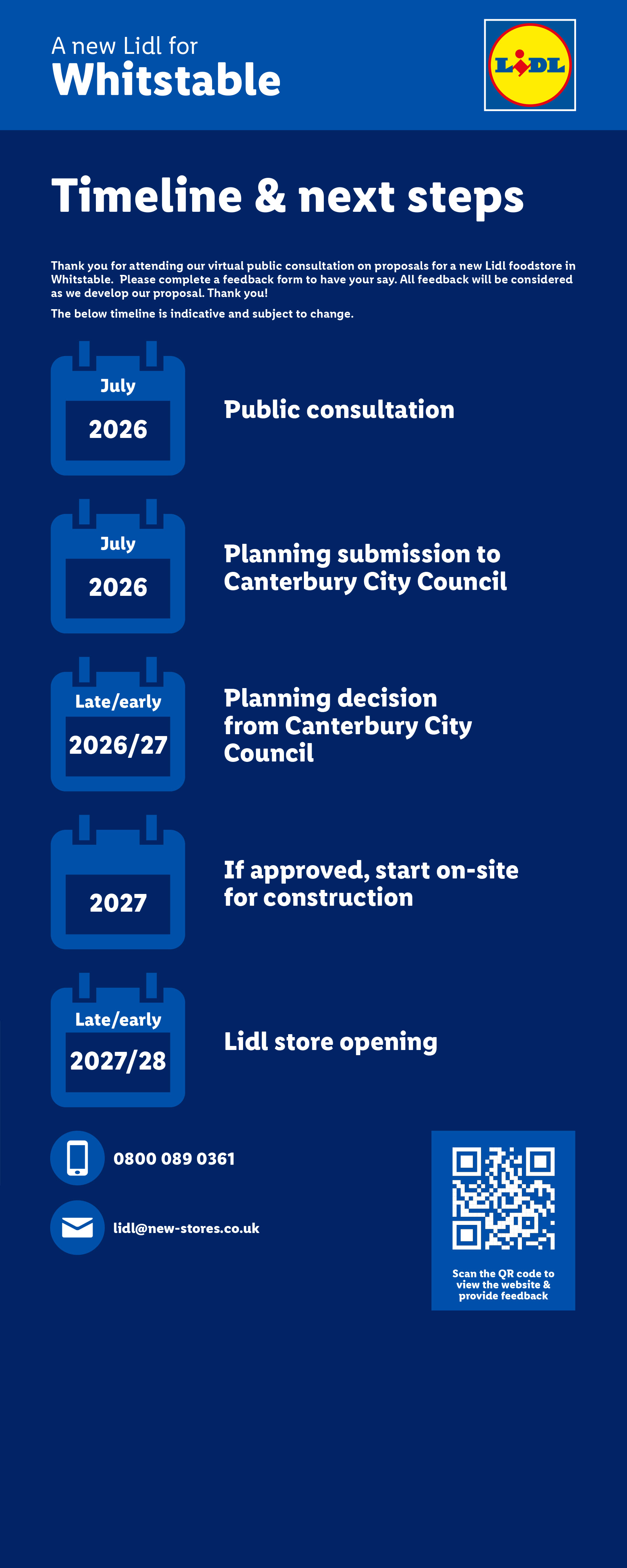 timeline and next steps banner
